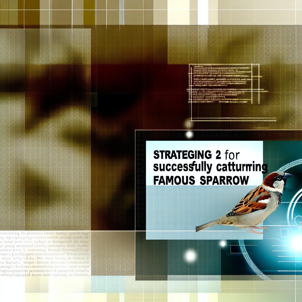 Heading 2: Strategies ⁢for ‌Successfully Capturing FamousSparrow
