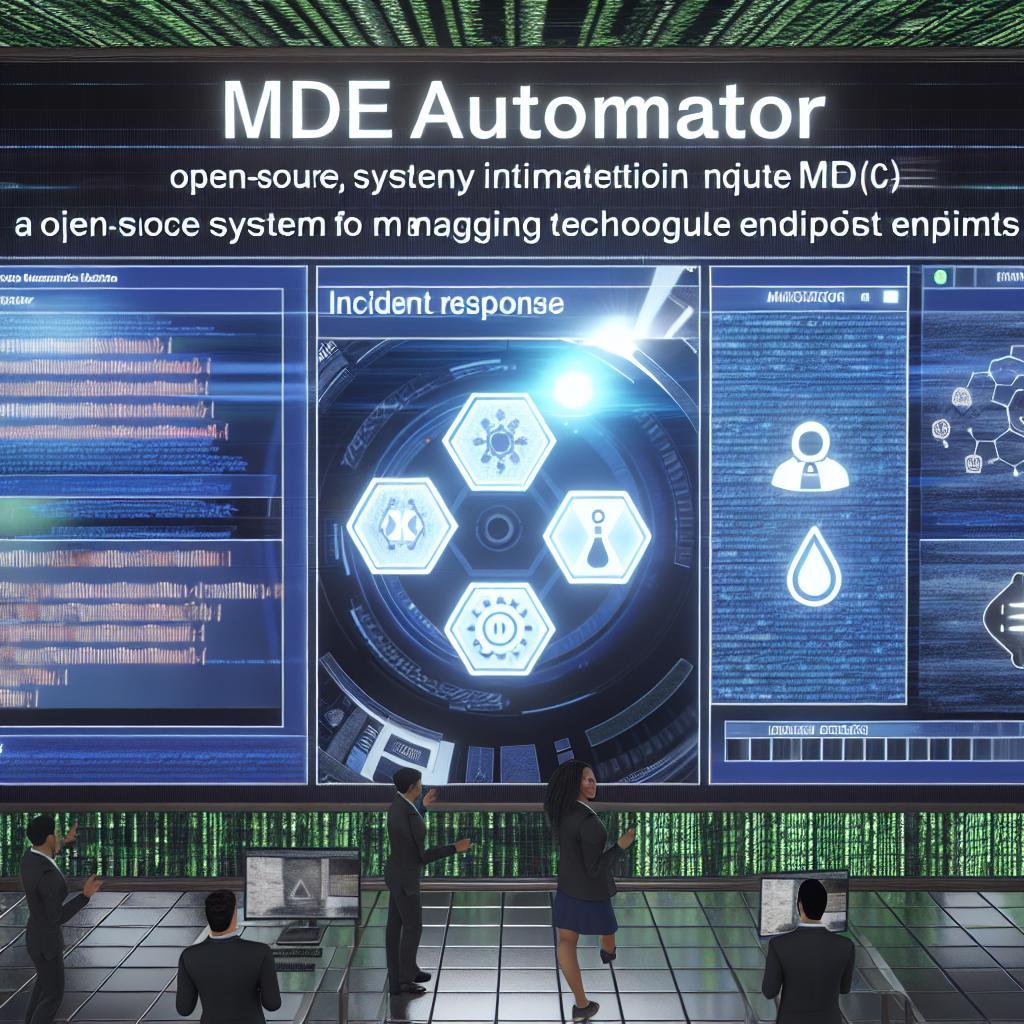 MDEAutomator: Open-source endpoint management, incident response in MDE