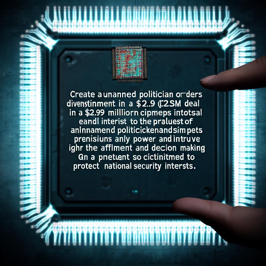 President Trump Orders Divestment in $2.9 Million Chips Deal to Protect US Security Interests